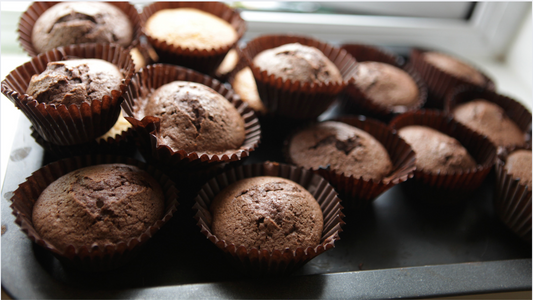 Double Chocolate Chokopam Muffins